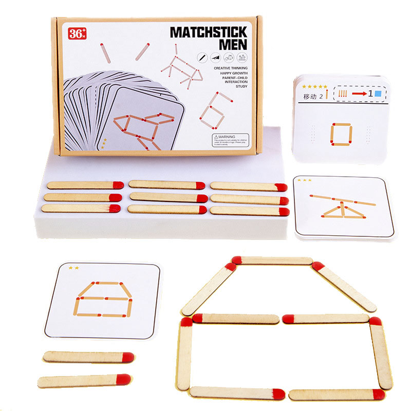 Board Game Fun - Монтессори спички головоломки игра деревянные игрушки
