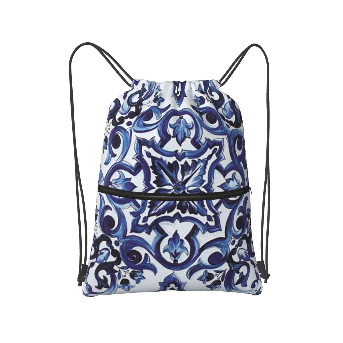 Синие рюкзаки с цветочным узор – обзор и цена Tile Bag Drawstring